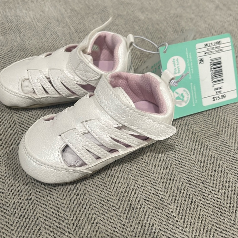 Stride rite White Toddler Slip on Shoes size 12-18 months